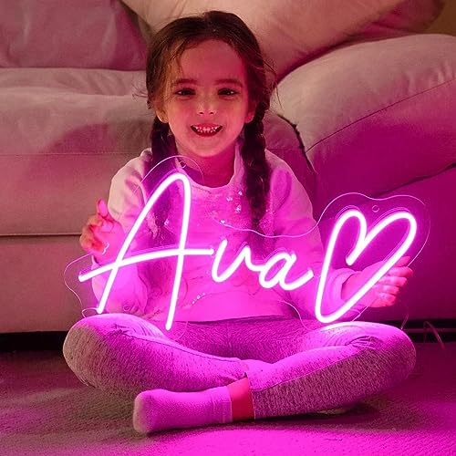 OBTAIN Custom Neon Signs, Neon Sign Customizable for Wall Decor, Personalized Neon Sign for Wedding Birthday Party Gift Party Bar Game Room Home Business Shop Name Logo Neon Sign - size: 1 Line
