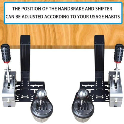 BUJ Universal Racing Simulator Desk Mount - Compatible with Logitech, Thrustmaster, Fanatec Shifters & Handbrakes, Plus USB Handbrake Models