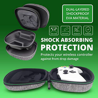 sisma Travel Case Compatible with Official Xbox Wireless Controller, Game Controller Holder Hard Shell Protective Cover Storage Case Home Safekeeping Carrying Bag, Grey -1680d Oxford Fabrics - color: Grey -1680d Oxford Fabrics