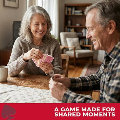 All7s Deluxe Canasta Game Set - Canasta Set with Rotating Card Holder Tray and Scorepad - Large Print Cards for Adults and Seniors - Weekly Card Night