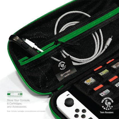 Hyperkin Edition Limited Sriracha EVA Hard Shell Console, Travel Carrying Case – Officially Licensed - For Nintendo Switch® OLED Model/Nintendo Switch Lite®/Nintendo Switch® (Twin Roosters)