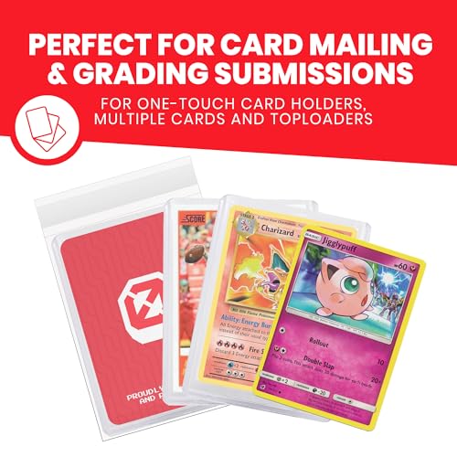 EVORETRO Resealable Team Bags for Trading Cards - 100 Pack Trading Card Team Bags for Toploaders & One-Touch (35pt–100pt) - Acid-Free Crystal Clear TCG Card Sleeves for Storage & Display - size: Resealable Team Bags (Pack of 100)