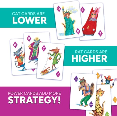 Gamewright Rat‑A‑Tat Cat Card Game – Family Board Games & Kids Games | Memory & Strategy Game for Kids 6+ | Quick Play Card Game for Family Game Night, 2‑6 Players - style: Single