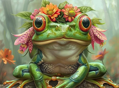 1000 Piece Jigsaw Puzzle for Adults - Cute Spirit Animal Frog Prince - Challenging and Hard Puzzle Perfect for Game Nights - 20x27 inches(Petal Prince) - color: Petal Prince