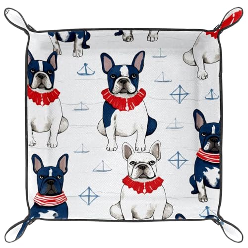 Bulldog Anchor Dice Tray Dice Rolling Tray Folding Dice Holder for Dice Games, Like RPG, DND and Other Table Games - color: Multi 7
