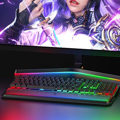 Computer Keyboard Wrist Rest Pad, Ergonomic Soft Memory Foam Wrist Support w/Anti-Slip Rubber Base, Black (Protein leather, 15.35 in*3.54 in*1.1 in) - size: 15.35 in*3.54 in*1.1 in, style: Protein leather