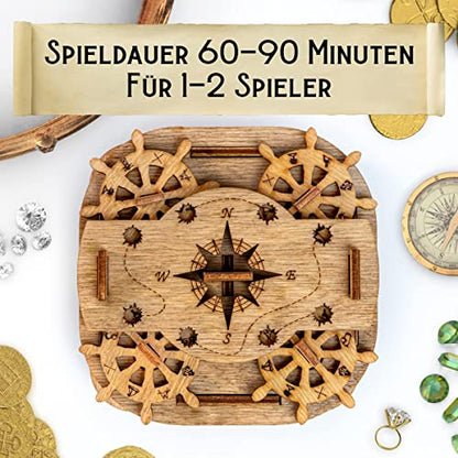 iDventure Cluebox Davy Jones' Locker, Brain Teaser Puzzle Box for Adults - color: Davy Jone's Locker