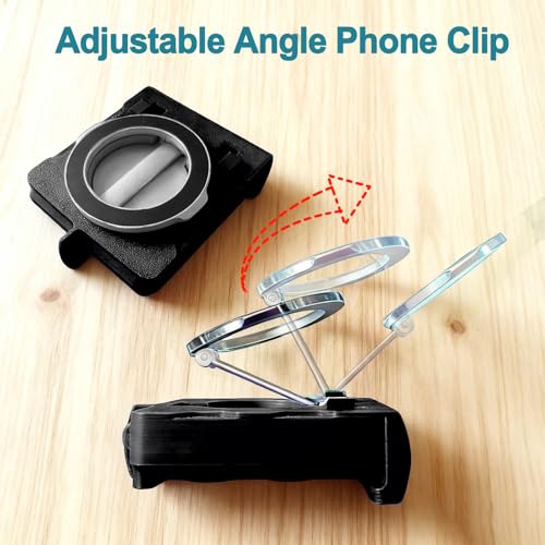 Uonekamo Mobile Clip for GameSir X4 Aileron Controller,Adjustable Phone Mount Holder for Android, Split Design with Travel Case, Compatible with Diablo Immortal, Fortnite, Minecraft & More