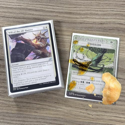 Katomula 100CT Outer Sleeves, Oversize MTG Card Sleeves for Double Sleeving & Triple Sleeving, Clear Matte Card Sleeves for Magic The Gathering & PKM, 69 * 94mm