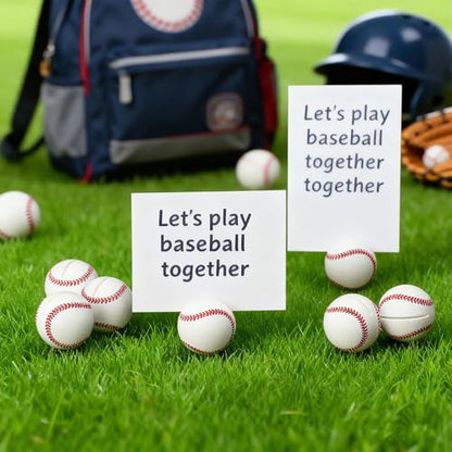 Leinuosen 24 Pcs Resin Baseball Base Centerpieces Place Card Holder Baseball Shaped Table Number Holder Name Place Photo Stand for Sports Events Wedding Party - style: Baseball