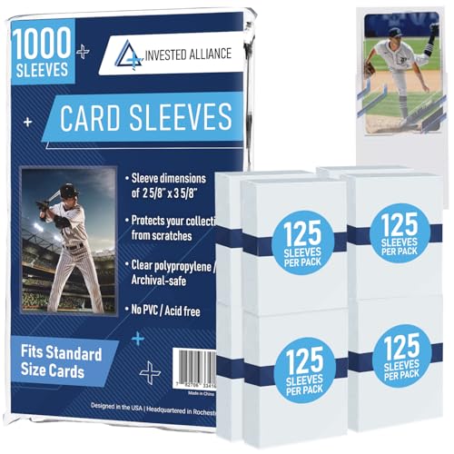 Premium Penny Sleeves for Trading Cards | Soft Trading Card Sleeves for Baseball Cards, Ultra Clear Plastic Pro Sports Card Sleeve, Football, MTG Collector Sleeve (Standard + Thick Options Available) - style: Standard - 1,000 Count