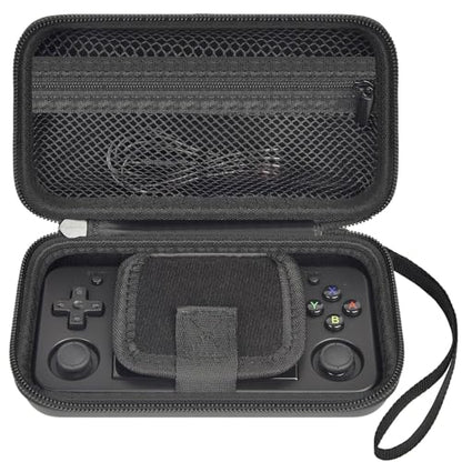 GWCASE Anbernic RG35XX H RG28XX Retroid 게임 콘솔용 케이스, 블랙 | 벨크로 스트랩 잠금 장치가 있는 맞춤형 핏 내부 트레이, 일상적인 휴대 및 여행, 캠프 또는 출퇴근을 위한 압력 방지 보호, 박스만 포함 - color: 블랙.