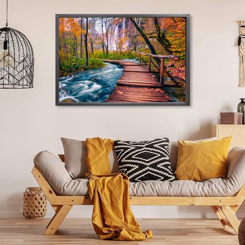 Jigsaw Puzzles for Adults, 2 Pack Puzzles for Adults 1000 Pieces, Yosemite National Park & Wooden Long Bridge in Plitvice National Park, Gifts for Women &Mom - color: Yosemite National & Wooden Long Bridge