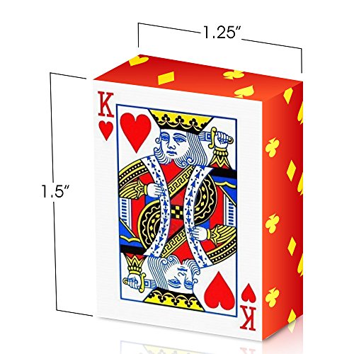 Gamie Pack of 20 Mini Playing Cards - Poker Mini Card Deck - Miniature 1.5 Inch Card Set - Small Casino Game Cards for Kids, and Adults - Great Novelty Gift, Party Favor for Boys and Girls