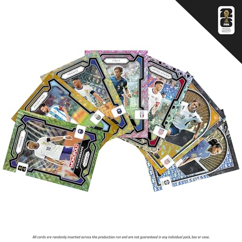 Monopoly Panini Prizm: FIFA World Cup Trading Cards Booster Box | Current Stars and Legends | 2+ Players, Ages 8+ | Gifts for Soccer Fans - style: Monopoly Booster Pack