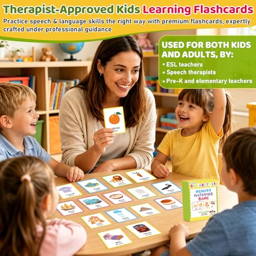 gisgfim 100 PCS Go Together Memory Matching Game Associations Learning Flashcards Educational Vocabulary Sorting Concentration Memory Card for Preschool Ages 3-8 A Fun & Fast Activities Matching Games - style: Go Together