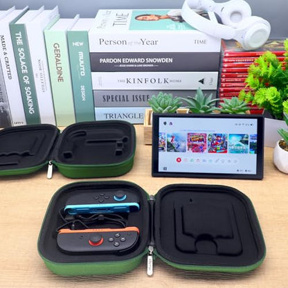 sisma Carry Case Compatible with Nintendo Joy-Con 2 & Straps, Buttons & Joysticks Full Protection, Hard Shell Switch 2 Controllers Compact Case Travel Storage Pouch, Armygreen - color: Green - Fits Joy-Con 2 & Straps
