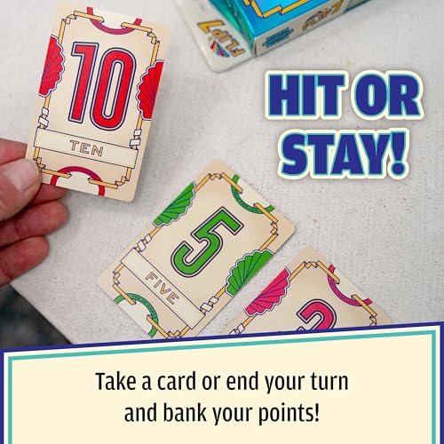 USAOPOLY Flip 7, The Ultimate Blend of Press Your Luck & Strategy, Fast-Paced Addictive Card Game,Quick to Learn & Easy to Teach,Perfect for Game Nights, 3+ Players, Ages 8 & Up, 20 Minutes Play Time