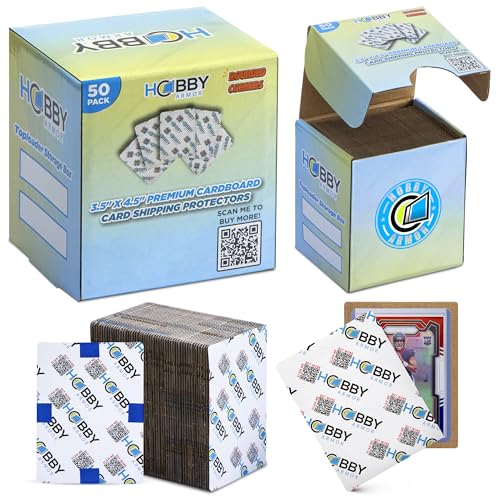 Hobby Armor Trading Card Shipping Protector, 3.5"x4.5" Cardboard - 50 Pack | Perfect Fit for Toploaders, Vibrant Multi-Color Print, Sturdy Lightweight Cardboard, Rounded Corners, Bend & Ding Protection - color: 50 Pack - Vibrant
