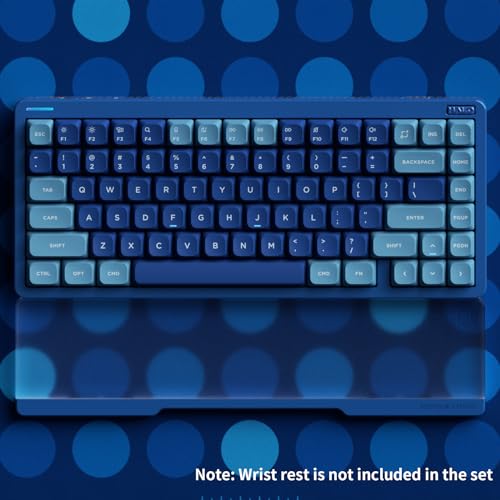 nuphy Halo75 V2 Mechancial Gaming Kyeboard,75% Wireless Hot Swappable Bluetooth Keyboard,83 Kyes RGB Backlit Keyboard,Support Bluetooth/2.4GHz/USB-C (Blue, Lemon (55gf)) - color: Blue, size: Lemon (55gf)