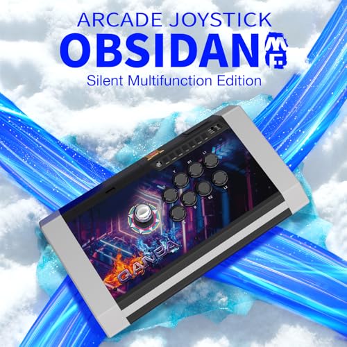 qanba Q3 Obsidian Silent Arcade Joystick Multifunction Edition for PC (Fighting Stick)