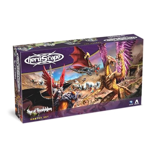 Renegade Game Studios Heroscape Age of Annihilation Master Set | Includes 20 unpainted miniatures and 74 terrain tiles, featuring 23 wall pieces and 9 scenarios for ages 14 and up