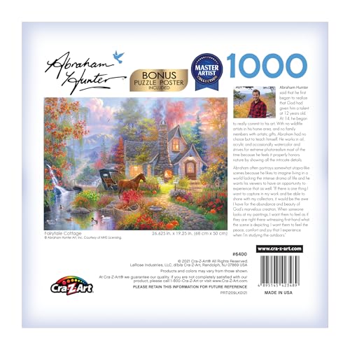 RoseArt - Abraham Hunter - Fairytale Cottage - 1000 Piece Jigsaw Puzzle for Adults - style: Fairytale Cottage