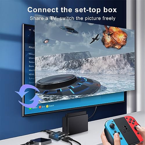HDMI 2.1 Bi-Directional Switch Ultra HD 8K HDMI Switcher 2 in 1 Out/ 1 in 2 Out HDMI Switch Supports 8K@60Hz/ 4K@120Hz 48Gbps Compatible with Switch/Switch OLED PS5/4 Xbox Roku Apple TV Fire TV Stick - size: HDMI Switch 2 Port 8K