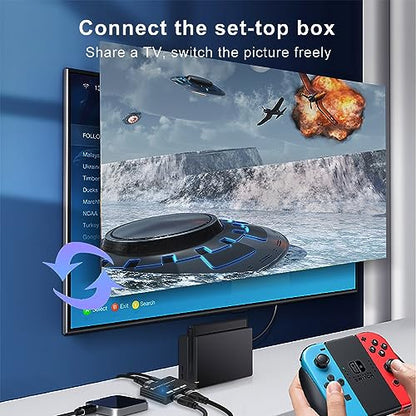 HDMI 2.1 Bi-Directional Switch Ultra HD 8K HDMI Switcher 2 in 1 Out/ 1 in 2 Out HDMI Switch Supports 8K@60Hz/ 4K@120Hz 48Gbps Compatible with Switch/Switch OLED PS5/4 Xbox Roku Apple TV Fire TV Stick - size: HDMI Switch 2 Port 8K