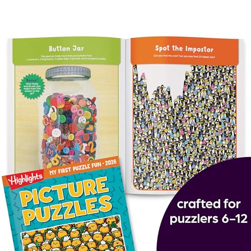 2026 Puzzle Fun Activity Book Gift Set for Kids 6 and Up, 4 Fun Books with Brain Teasers, Mazes, Word Games and More, Travel Activity and Puzzle Game Books for Kids