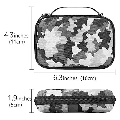 GEEKRIA Handheld Game Console Carrying Case, Protective Travel Retro Mini Game Player Box for Charging Cable, Batteries, Earpods, and Gaming Accessories - color: Camouflage