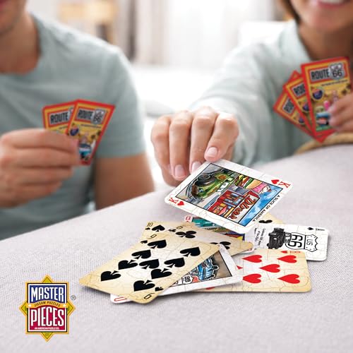 MasterPieces Officially Licensed Route 66 Playing Cards - 54 Card Deck for Adults - style: Route 66