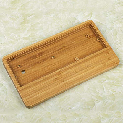 YMDK GH60 Bamboo Wooden Case Wrist Rest 2 in 1 for 60% Mini Mechanical Gaming Keyboard Compatible Pok3r DZ60 YD60MQ XD64 - color: Bamboo 2 in 1