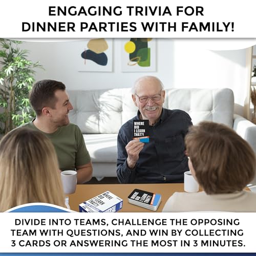 Trivia Card Games for Adults — Family Board Games for Teens and Adults | 500 General Knowledge Questions Trivia Cards with Answers – Fun Party Game for Family Game Night - color: 1. Universal