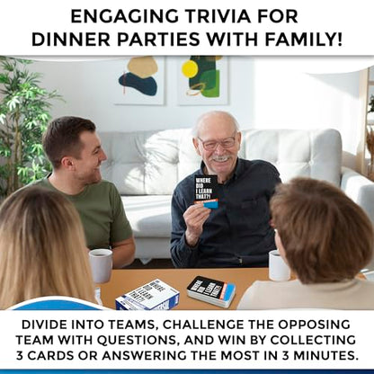 Trivia Card Games for Adults — Family Board Games for Teens and Adults | 500 General Knowledge Questions Trivia Cards with Answers – Fun Party Game for Family Game Night - color: 1. Universal