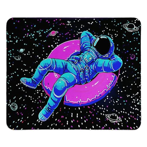 hold fizz Gaming Astronaut Space Mouse Pad, Small Cool Galaxy Gamer Mouse Pad, Cool Gaming Mousepad Accessories for Desk, Laptop, Computer, Office, Boys Kids Room Decor, 9.5x7.9 Inch - color: spaceman