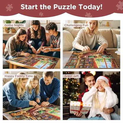 300 Pieces Jigsaw Puzzles for Adults, Golden Retriever Jigsaw Puzzles for Kids Adults Seniors, Adult Puzzles 300 Pieces, Challenging Puzzle Great Gift for Family Friends - style: Dog Book