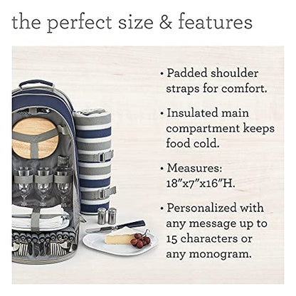 Red Envelope Personalized Picnic Backpack - Outdoor Gear - Insulated Compartment - Customize with Message - style: Customize with Message