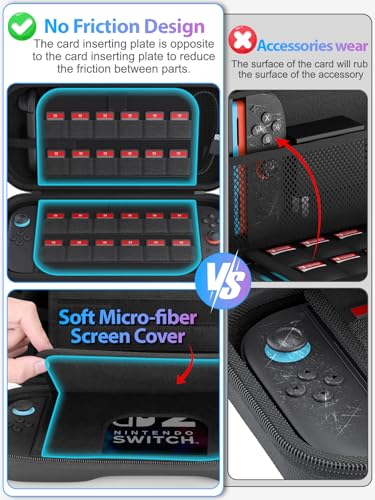 Haikun Upgrade Large Capacity Carrying Switch 2 Case 2025 Compatible with Nintendo Switch 2,Switch 2 Bag Travel Hard Case, 24 Game Cartridges, Hard Shell Portable Travel Pouch[nintendo_switch_2]