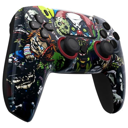 Custom Controllerzz Custom Wireless Controller Compatible with PS5 - Multiple Designs Available (PS5 Scary Party) - color: PS5 Scary Party