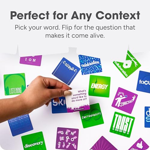 We! Connect, Future Focused Ice Breaker Conversation Cards, 10+ Activities | 20 possibility, 20 process & 20 practical cards with 10-plus no-prep activities for goal setting & thinking about the future