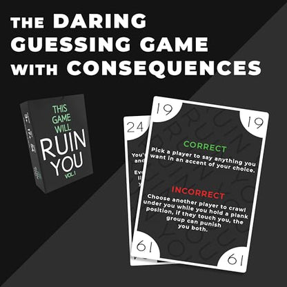 This Game Will Ruin You Vol 1 - Card Games for Adults & Bachelorette Parties - Party Games for College Students & Fun Adult Game Night Ideas - Board Games for Groups & Couples or 21st Birthday Gift - style: Ruin You Vol 1