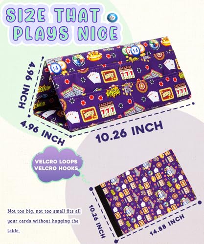Playing Card Holder for Bingo Pull Tabs Gambling Tickets Card Game Holders for Canasta Poker Bridge Cards Casino Portacartas para Bingo Purple Indigo - color: Indigo