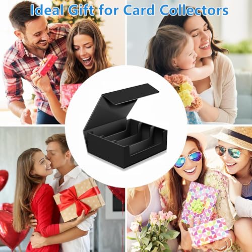 1800+ Card Storage Box, PU Leather Trading Card Deck Case with Magnetic Closure, Holds 600+ 35PT 3"x4" Standard Toploaders, Fit for MTG, Marvel, Sports Cards, Game Cards & Business Cards