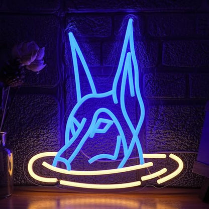 Doberman Dog Neon Sign for Wall Decor Usb Powered Doberman Swimming Led Light Sign Cool Neon Dog Light for Cafe Pet Shop Bar Birthday Party - style: Doberman Dog