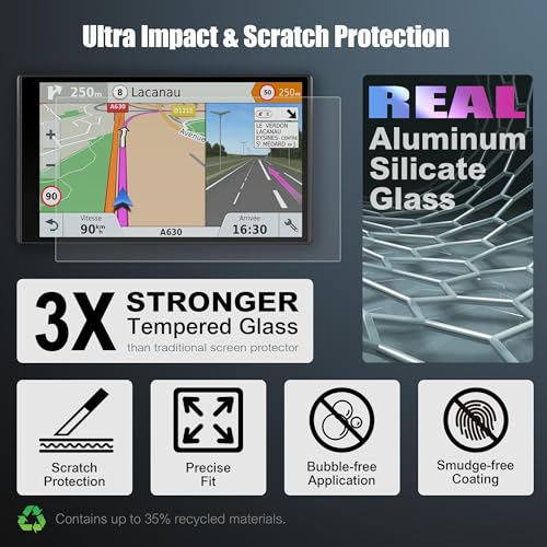 Tempered Glass Screen Protector for Square Handheld Portable POS Device 6.2-Inch Display 9H+ Hardness with Aluminum Reinforcement [2 Pack] (Clear)