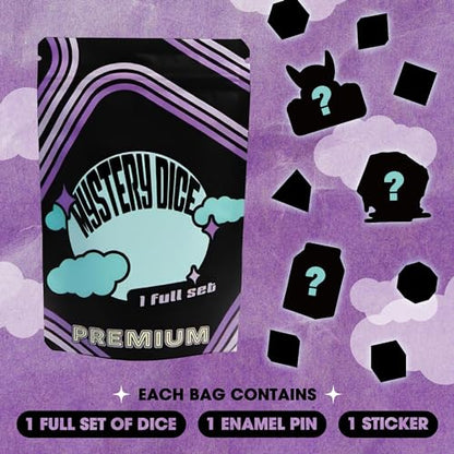 1985 Games Premium Mystery Dice, Set of 7 Polyhedral Dice, DND Dice Set, Premium RPG Dice, Suitable for Role Playing, Table Games (Premium Mystery Pack of 1) - color: Premium Mystery Dice, size: Pack of 1