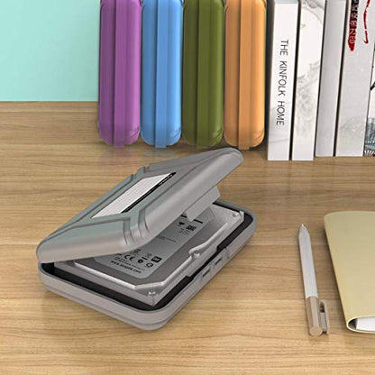 ORICO Hard Drive Case 3.5 inch HDD Storage Carrying Case Anti-Static and Shockproof External Hard Drive Portable Case, Compatible with WD, Seagate, Toshiba, Samsung, Hitachi, Crucial-PHXGY - color: Grey