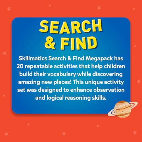 Skillmatics Search and Find Megapack Educational Game - Reusable Preschool Learning Activities, Perfect for Toddlers & Kids Who Love Toys, Art & Crafts, Builds Vocabulary, Gifts for Ages 3, 4, 5, 6 - style: 7. Search & Find Megapack