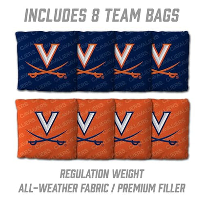 YouTheFan NCAA 2’ x 3’ Wood Cornhole Game with Logo Bags - color: Virginia Cavaliers